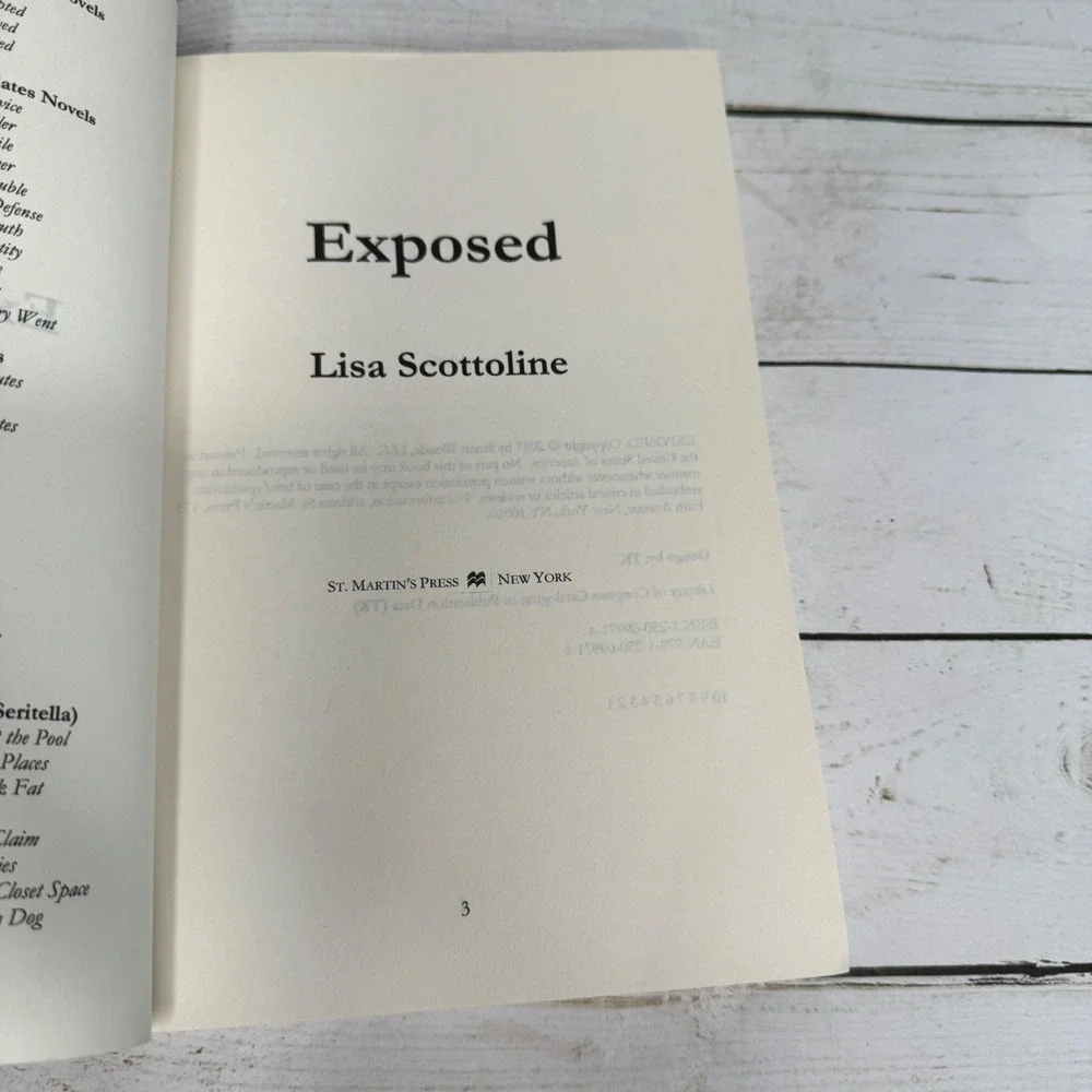 Exposed by Lisa Scottoline ARC‎ 2017 Advance Readers Copy Paperback Proof